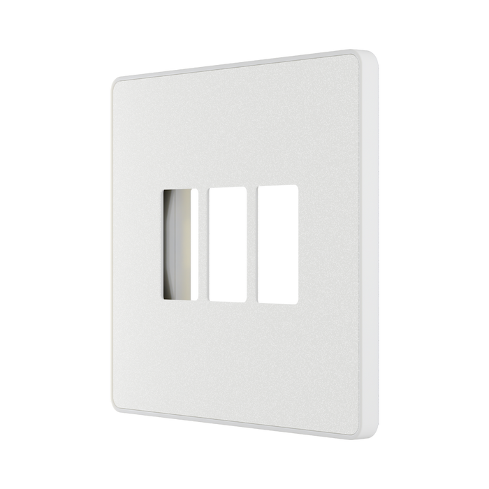 BG GridLite Evolve Pearlescent White 3G Grid Plate MPCDCL3W – angled view