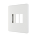 BG GridLite Evolve Pearlescent White 3G Grid Plate MPCDCL3W – angled view