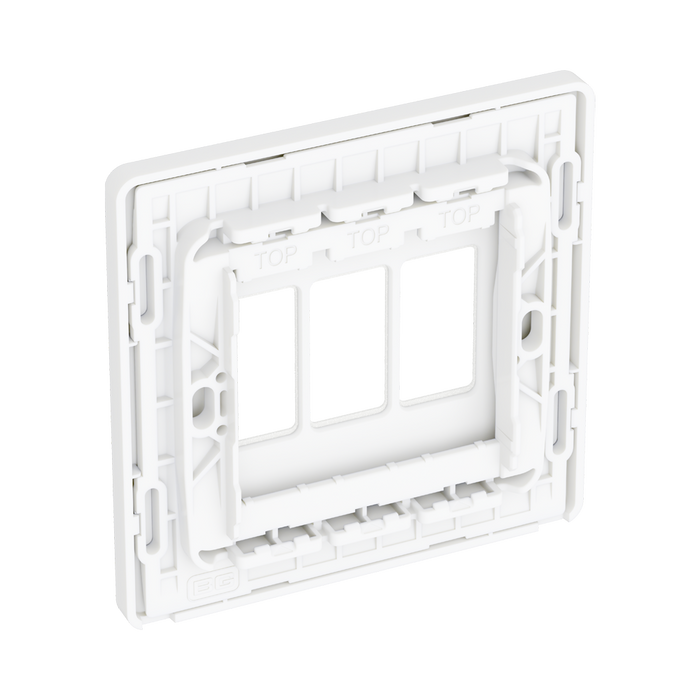 BG GridLite Evolve Pearlescent White 3G Grid Plate MPCDCL3W – side view