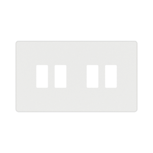 BG GridLite Evolve Pearlescent White 4G Grid Plate MPCDCL4W – front view