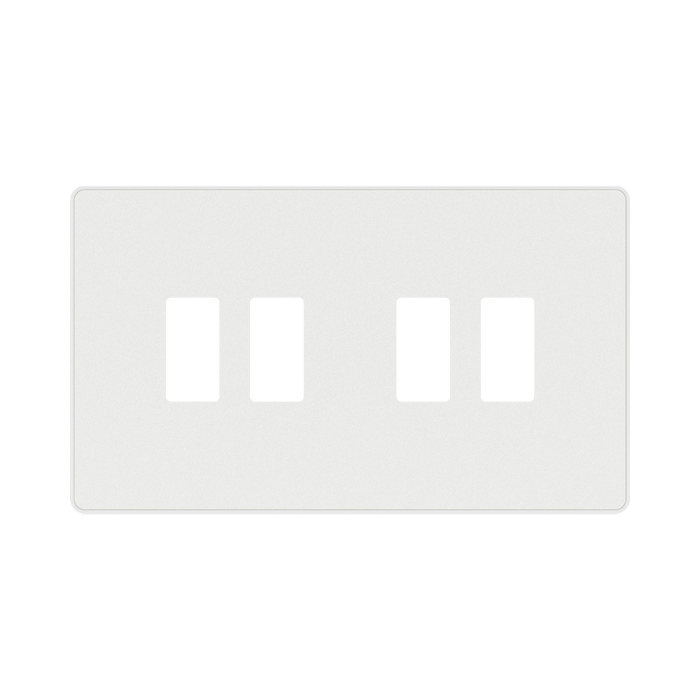 BG GridLite Evolve Pearlescent White 4G Grid Plate MPCDCL4W – front view
