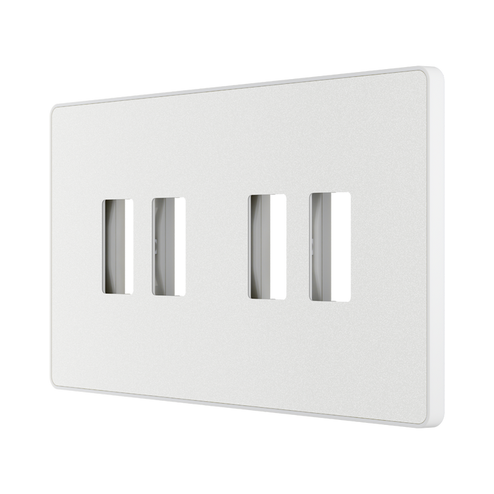 BG GridLite Evolve Pearlescent White 4G Grid Plate MPCDCL4W – angled view