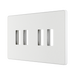 BG GridLite Evolve Pearlescent White 4G Grid Plate MPCDCL4W – angled view