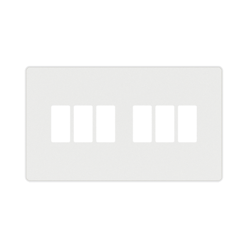 BG GridLite Evolve Pearlescent White 6G Grid Plate MPCDCL6W – front view