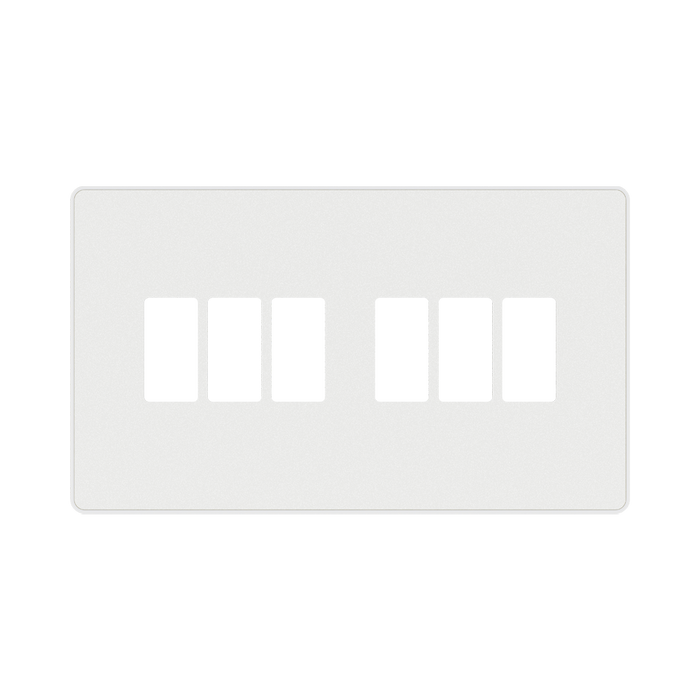 BG GridLite Evolve Pearlescent White 6G Grid Plate MPCDCL6W – front view
