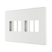 BG GridLite Evolve Pearlescent White 6G Grid Plate MPCDCL6W – angled view