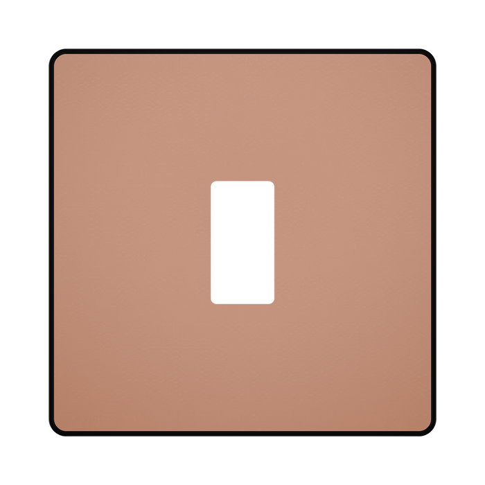 BG GridLite Evolve Polished Copper 1G Grid Plate MPCDCP1B – front view