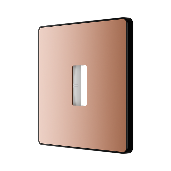 BG GridLite Evolve Polished Copper 1G Grid Plate MPCDCP1B – angled view