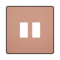 BG GridLite Evolve Polished Copper 2G Grid Plate MPCDCP2B – front view
