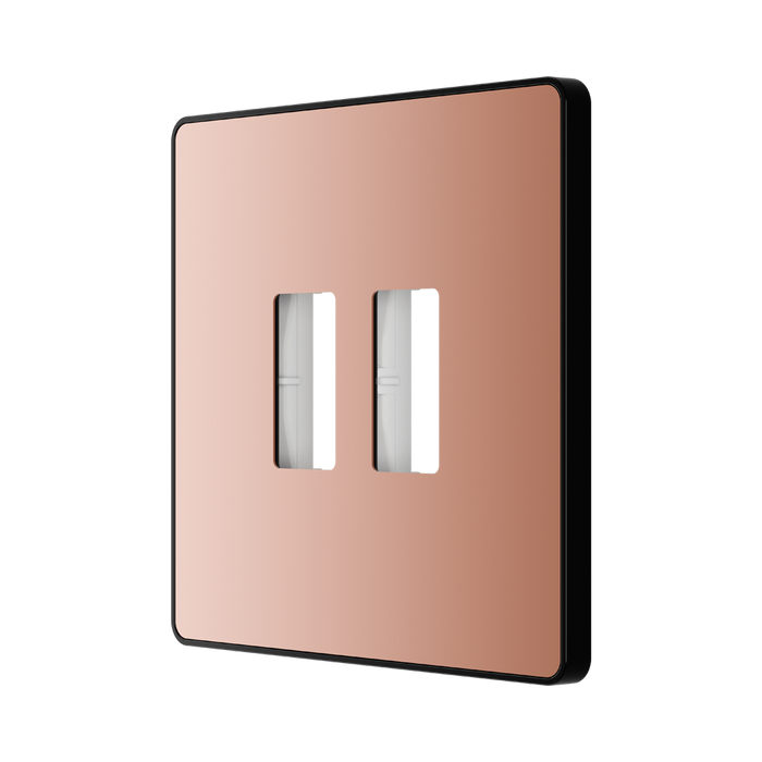 BG GridLite Evolve Polished Copper 2G Grid Plate MPCDCP2B – angled view