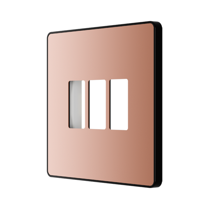 BG GridLite Evolve Polished Copper 3G Grid Plate MPCDCP3B – angled view