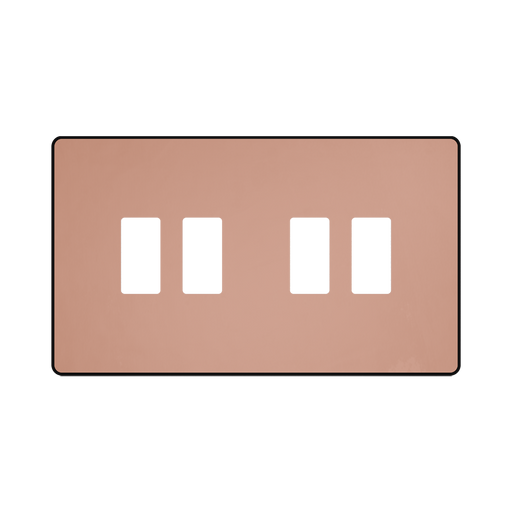 BG GridLite Evolve Polished Copper 4G Grid Plate MPCDCP4B – front view