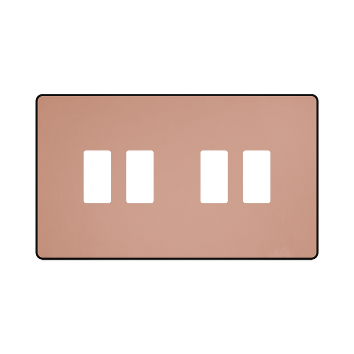 BG GridLite Evolve Polished Copper 4G Grid Plate MPCDCP4B – front view