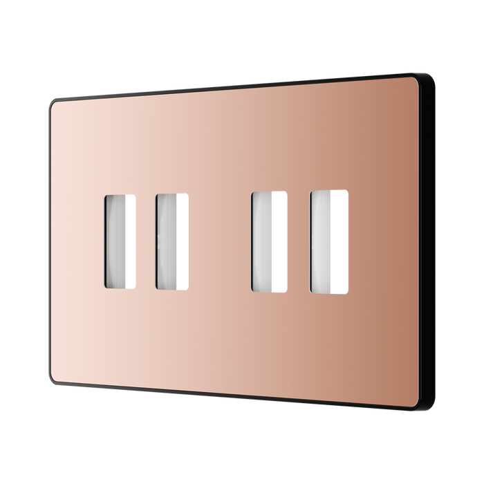 BG GridLite Evolve Polished Copper 4G Grid Plate MPCDCP4B – angled view