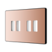 BG GridLite Evolve Polished Copper 4G Grid Plate MPCDCP4B – angled view