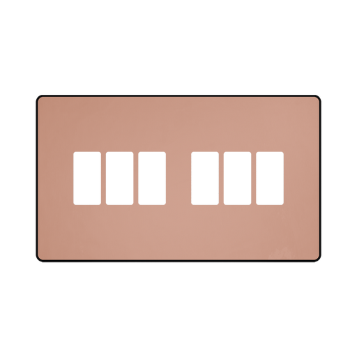 BG GridLite Evolve Polished Copper 6G Grid Plate MPCDCP6B – front view