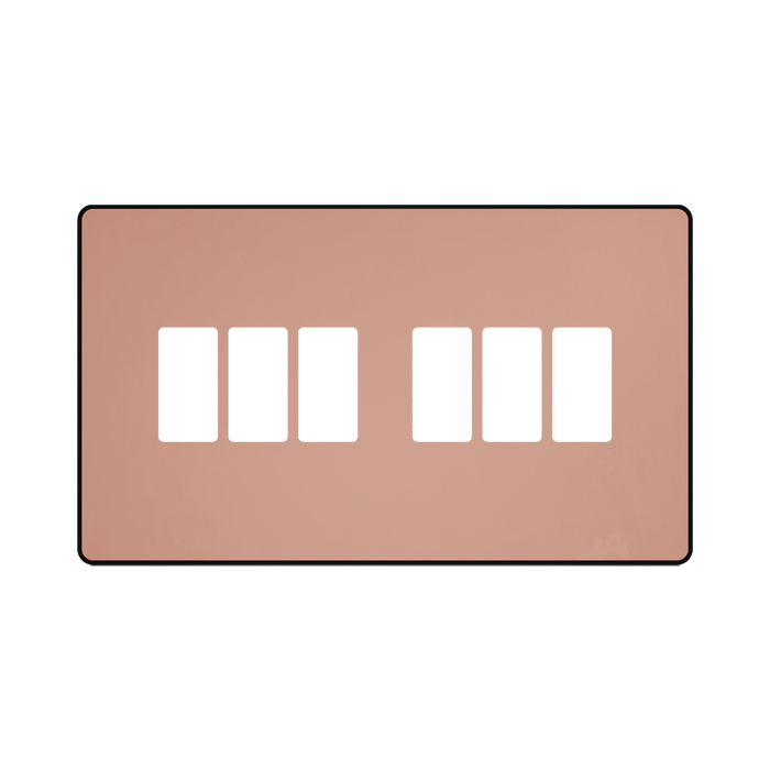 BG GridLite Evolve Polished Copper 6G Grid Plate MPCDCP6B – front view