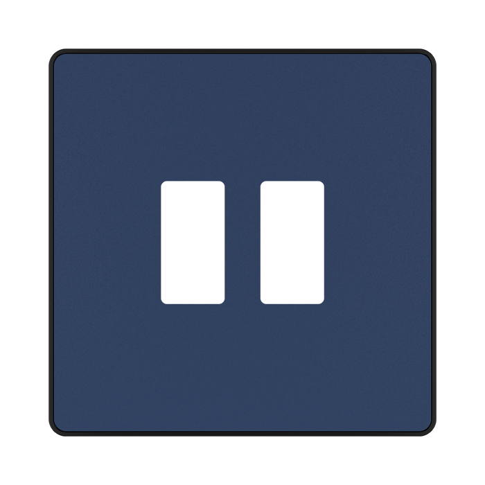 BG GridLite Evolve Dark Blue 2G Grid Plate MPCDDB2B – front view