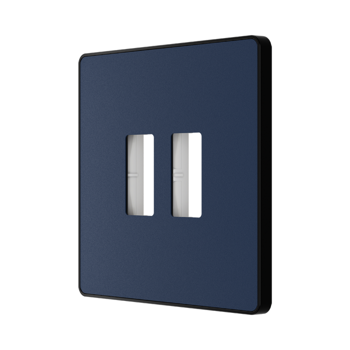 BG GridLite Evolve Dark Blue 2G Grid Plate MPCDDB2B – angled view
