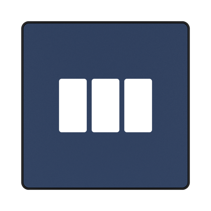 BG GridLite Evolve Dark Blue 3G Grid Plate MPCDDB3B – front view