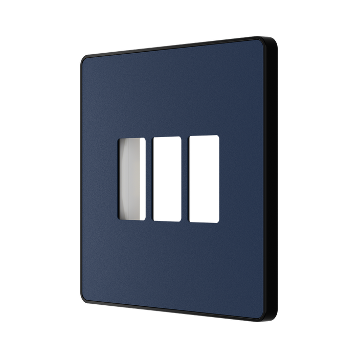 BG GridLite Evolve Dark Blue 3G Grid Plate MPCDDB3B – angled view