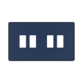 BG GridLite Evolve Dark Blue 4G Grid Plate MPCDDB4B – front view