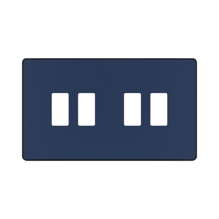 BG GridLite Evolve Dark Blue 4G Grid Plate MPCDDB4B – front view