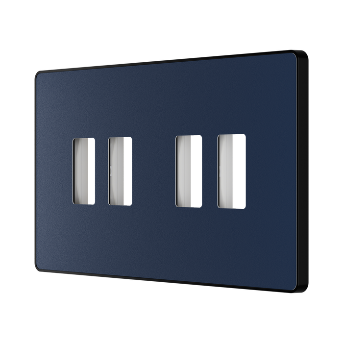 BG GridLite Evolve Dark Blue 4G Grid Plate MPCDDB4B – angled view