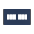 BG GridLite Evolve Dark Blue 6G Grid Plate MPCDDB6B – front view
