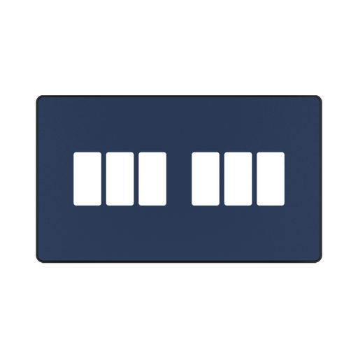 BG GridLite Evolve Dark Blue 6G Grid Plate MPCDDB6B – front view