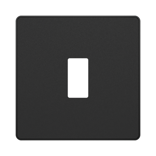 BG GridLite Evolve Matt Black 1G Grid Plate MPCDMB1B – front view