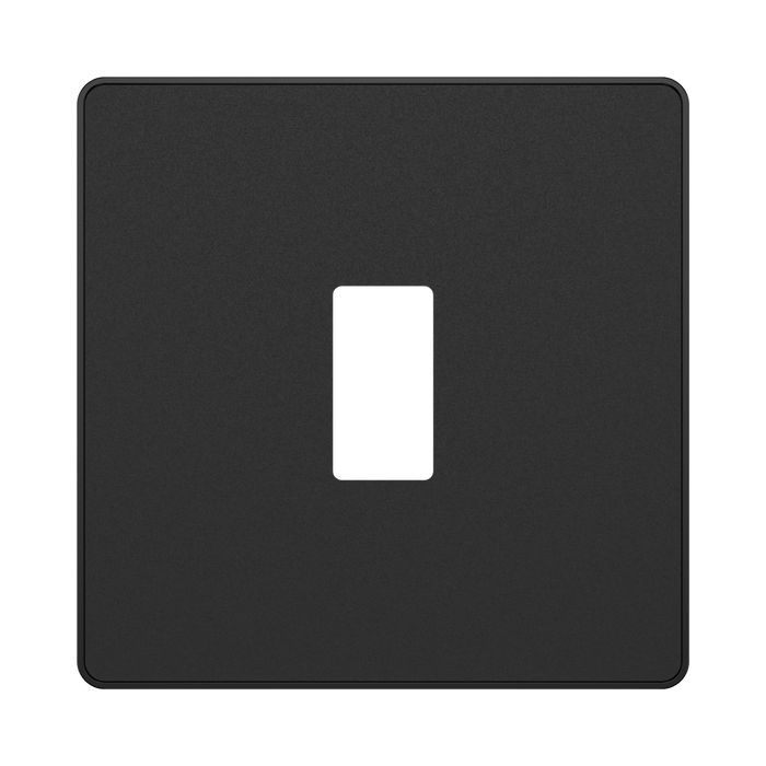 BG GridLite Evolve Matt Black 1G Grid Plate MPCDMB1B – front view