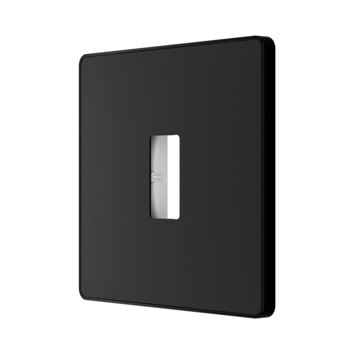 BG GridLite Evolve Matt Black 1G Grid Plate MPCDMB1B – angled view