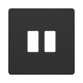 BG GridLite Evolve Matt Black 2G Grid Plate MPCDMB2B – front view