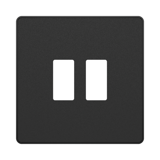 BG GridLite Evolve Matt Black 2G Grid Plate MPCDMB2B – front view