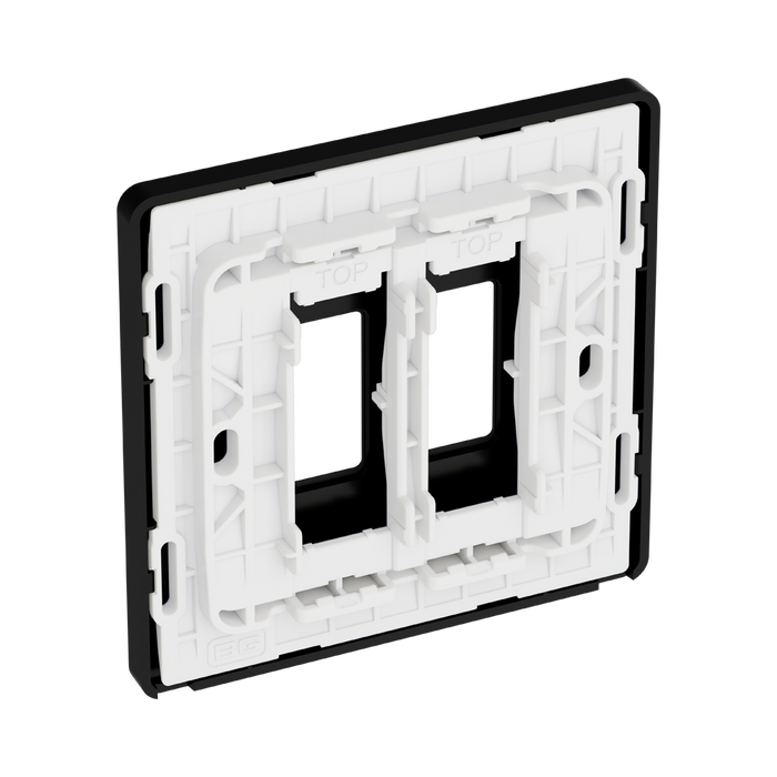 BG GridLite Evolve Matt Black 2G Grid Plate MPCDMB2B – side view