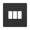 BG GridLite Evolve Matt Black 3G Grid Plate MPCDMB3B – front view