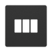 BG GridLite Evolve Matt Black 3G Grid Plate MPCDMB3B – front view