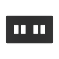 BG GridLite Evolve Matt Black 4G Grid Plate MPCDMB4B – front view