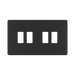 BG GridLite Evolve Matt Black 4G Grid Plate MPCDMB4B – front view