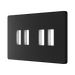 BG GridLite Evolve Matt Black 4G Grid Plate MPCDMB4B – angled view