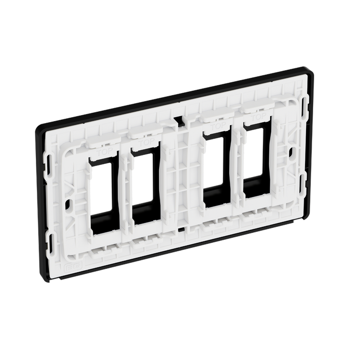 BG GridLite Evolve Matt Black 4G Grid Plate MPCDMB4B – side view