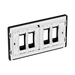 BG GridLite Evolve Matt Black 4G Grid Plate MPCDMB4B – side view