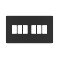 BG GridLite Evolve Matt Black 6G Grid Plate MPCDMB6B – front view