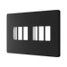 BG GridLite Evolve Matt Black 6G Grid Plate MPCDMB6B – angled view