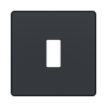 BG GridLite Evolve Matt Grey 1G Grid Plate MPCDMG1B – front view