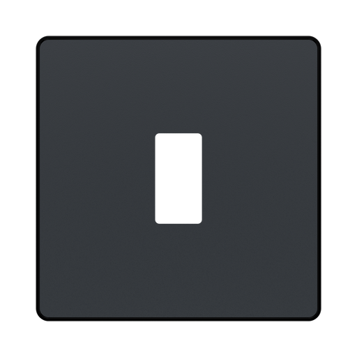 BG GridLite Evolve Matt Grey 1G Grid Plate MPCDMG1B – front view
