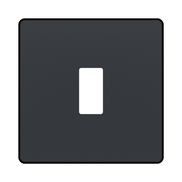 BG GridLite Evolve Matt Grey 1G Grid Plate MPCDMG1B – front view