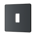 BG GridLite Evolve Matt Grey 1G Grid Plate MPCDMG1B – angled view