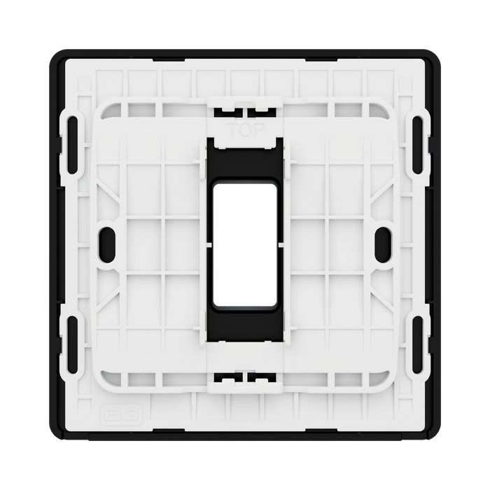 BG GridLite Evolve Matt Grey 1G Grid Plate MPCDMG1B – detail 0150 view